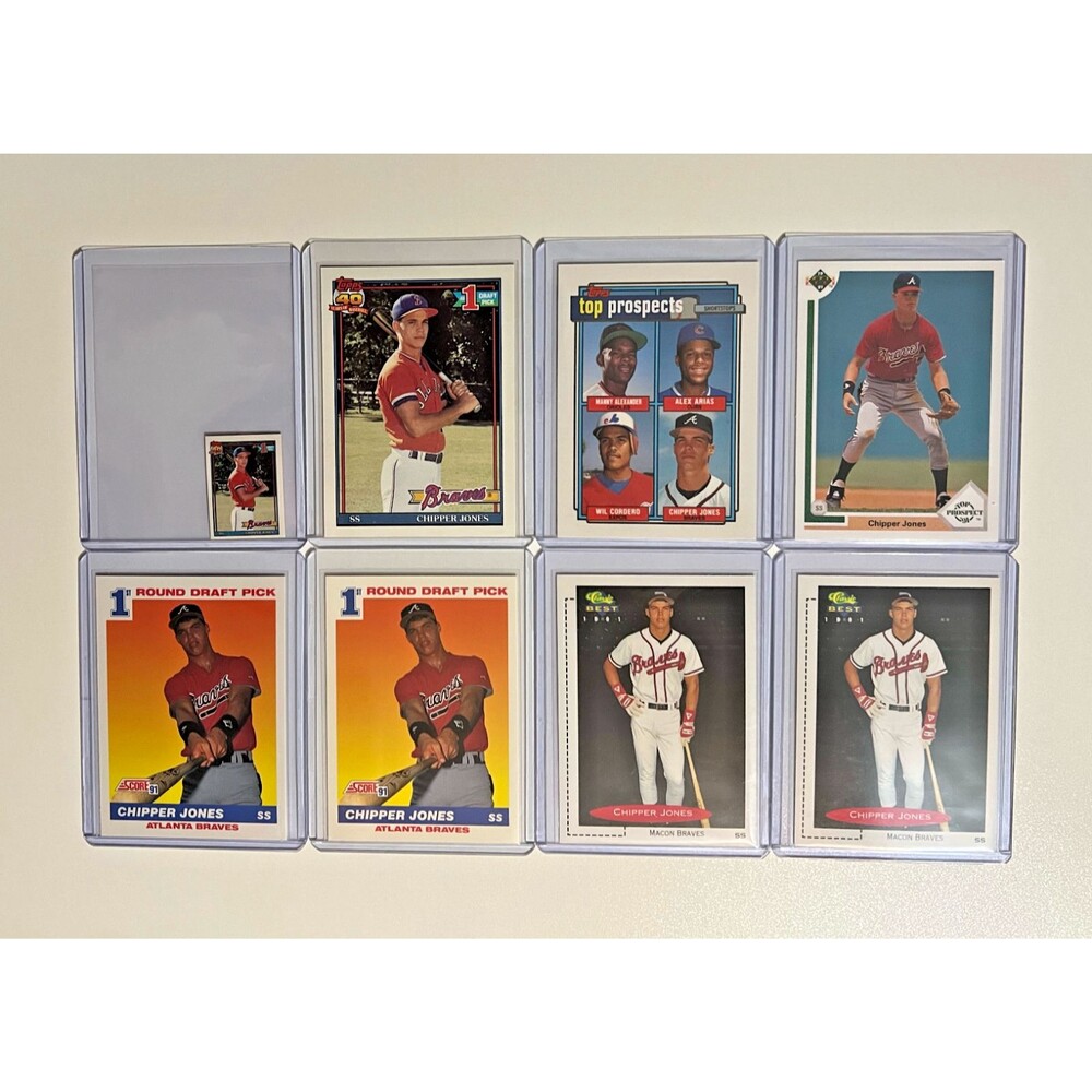 Chipper Jones Rookie Cards includes Topps Micro Rookie Card